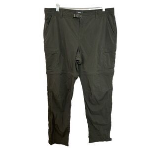REI Co-op Women's Convertible Hiking‎ Pants Sz 18W Olive Green Relaxed Zip Leg